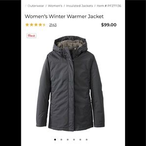 LLbean Winter Warmer Jacket Size 1X Women Plus Size